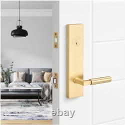 Sure-Loc LV307 GRIPSM Levanto Single Cylinder Keyed Entry Lever Satin Brass /