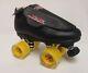 Sure-grip Xl85 Black Quad/ Speed Roller Skate Package- Men's Size 5.5 & More