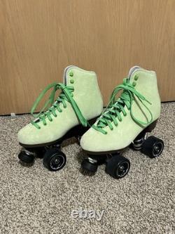 SureGrip Boardwalk Unisex Roller Skates Key Lime Suede, Size 6