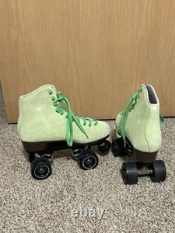 SureGrip Boardwalk Unisex Roller Skates Key Lime Suede, Size 6