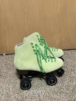 SureGrip Boardwalk Unisex Roller Skates Key Lime Suede, Size 6