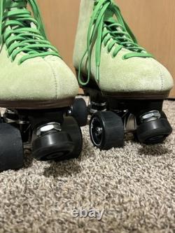 SureGrip Boardwalk Unisex Roller Skates Key Lime Suede, Size 6