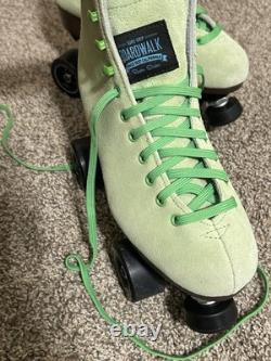 SureGrip Boardwalk Unisex Roller Skates Key Lime Suede, Size 6