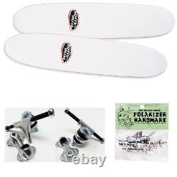The Heated Wheel Skateboard Polarizer White Kit Sure-Grip Trucks, Hardware