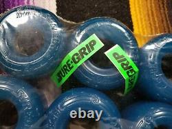 Vintage NOS Rare Sure-Grip Blue Wheels Set Of 8
