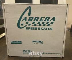 Vintage New Carrera Riedell Speed Skates White Womans Size 7 Sure Grip