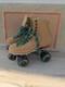 Vintage Riedell 130l Roller Skates Super X 4r Sure Grip Suede Size 6 Usa Made