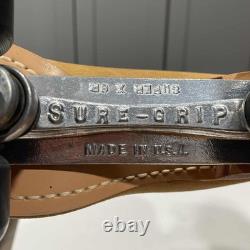Vintage Riedell Sure Grip Roller Skates 130M Mens Size 9 Tan Suede