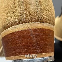 Vintage Riedell Sure Grip Roller Skates 130M Mens Size 9 Tan Suede