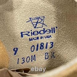 Vintage Riedell Sure Grip Roller Skates 130M Mens Size 9 Tan Suede