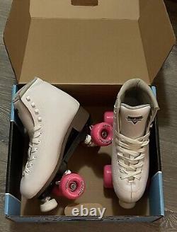 Vintage Sure Grip Women Size 9 Roller Skates Pink Wheels + Impala Gear Pack (s)
