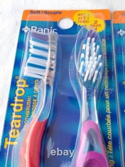 Vtg 2 Lot Ranir Manual Toothbrushes Teardrop Sure Grip Handle Soft Bristle Rare Vtg 2 Lot Ranir Manual Toothbrushes Teardrop Sure Grip Handle Soft Bristle Rare