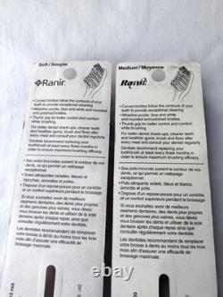 Vtg 2 Lot Ranir Manual Toothbrushes Teardrop Sure Grip Handle Soft Bristle Rare