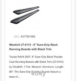 Westin 27-6115 6 Sure-Grip Black Running Boards with Black Trim