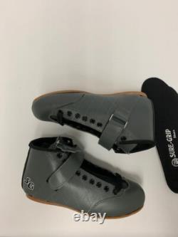 Bottes de derby de vitesse pour patins à roulettes NOS Sure Grip, taille femme 6,5, grises
