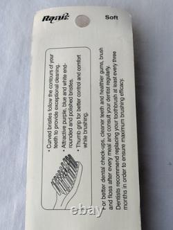 Brosse à dents vintage 2 lots Ranir avec poignée en forme de goutte d'eau, prise sûre, poils mi-doux