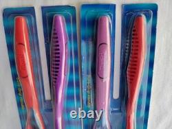 Brosse à dents vintage 2 lots Ranir avec poignée en forme de goutte d'eau, prise sûre, poils mi-doux