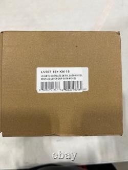 Ensemble poignée d'entrée et pêne dormant Sure-Loc LV307 en nickel satiné avec rosace rectangulaire