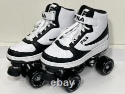 Fila Panda Noir Blanc Femmes 7 Patins à Roues Custom Sure Grip Roues Extérieures