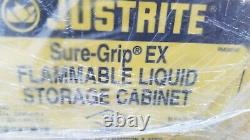 Justrite 12 Gallon Sure-grip Ex Armoire De Stockage Liquide Inflammable- Fermeture Manuelle