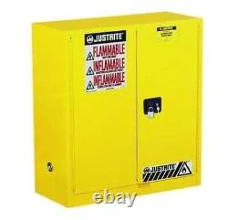 Justrite 893000 Armoire de sécurité Sure-Grip Ex Flammable, 30 Gal, Jaune