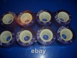 NOS Roues de patin à roulettes derby Roll Out Sure Grip 62mm x 36mm Violet 89a