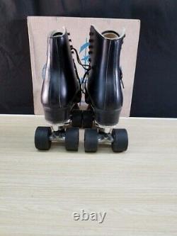 Nos Riedell Rollerkates Taille 7 1/2 220 Boot Sure Grip Rc Plus Médaillon Noir