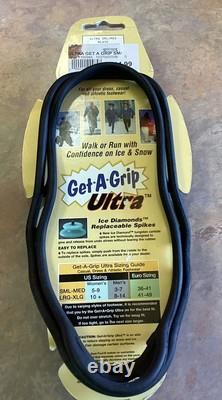 Obtenez une adhérence Ultra Sm-Med Piquets de traction pour glace et neige Antidérapants pour la pêche et le travail en neige fondue