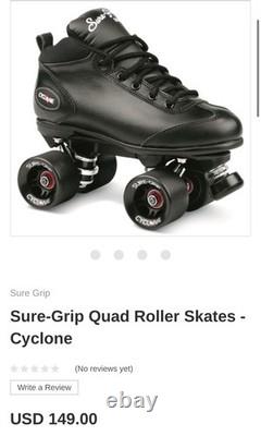 Patins à roulettes Sure-Grip Cyclone Taille 8 Noir