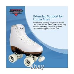 Patins à roulettes Sure-Grip White Fame pour femmes en nylon et aluminium 57m