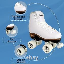 Patins à roulettes Sure-Grip White Fame pour femmes en nylon et aluminium 57m