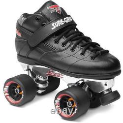 Patins à roulettes Suregrip Rebel noirs avec plaque en aluminium Avanti