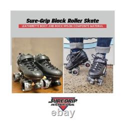 Patins à roulettes d’intérieur élégants Sure Grip Rock GT50 noirs pour hommes et femmes, avec caractéristiques