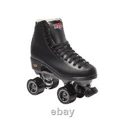 Patins à roulettes haut de gamme Sure Grip Fame pour hommes et femmes en cuir noir élégant