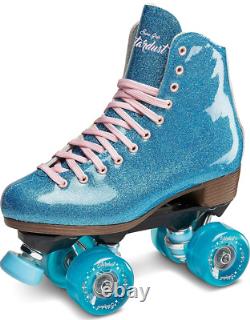 Patins à roulettes hybrides Sure Grip Blue Sparkle Stardust Quad pour l'extérieur/intérieur