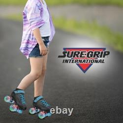 Patins à roulettes pour enfants Sure-Grip Sugar & Spice avec roues lumineuses - Tailles junior