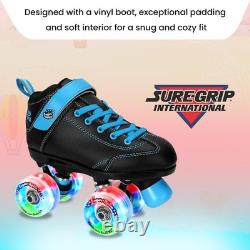 Patins à roulettes pour enfants Sure-Grip Sugar & Spice avec roues lumineuses, tailles juniors, durables