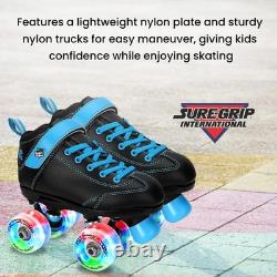 Patins à roulettes pour enfants Sure-Grip Sugar & Spice avec roues lumineuses, tailles juniors, durables
