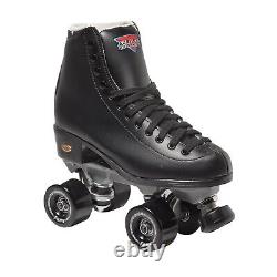 Patins à roulettes premium Sure Grip Fame pour hommes et femmes en cuir noir élégant