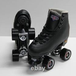 Patins à roulettes premium Sure Grip Fame pour hommes et femmes en cuir noir élégant