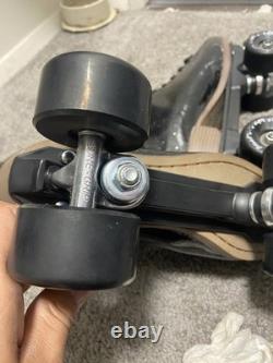 Patins à roulettes quad Sure-Grip Stardust en cuir noir pailleté, taille 11