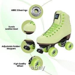 Patins à roulettes unisexe Sure-Grip Boardwalk en cuir et caoutchouc S pour extérieur