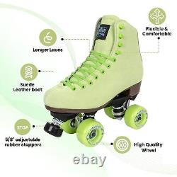 Patins à roulettes unisexe Sure-Grip Boardwalk en cuir et caoutchouc S pour extérieur