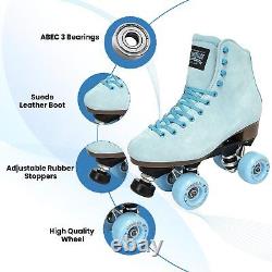 Patins à roulettes unisexes Sure-Grip Boardwalk en cuir et caoutchouc S pour extérieur