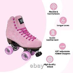 Patins à roulettes unisexes Sure-Grip Boardwalk en cuir et caoutchouc S pour extérieur