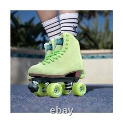Patins à roulettes unisexes Sure-Grip Boardwalk pour extérieur avec bottes rétro en cuir suédé