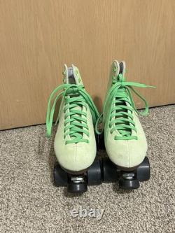 Patins à roulettes unisexes SureGrip Boardwalk en daim citron vert, taille 6