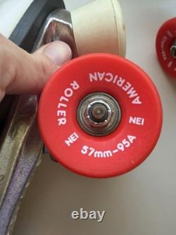 Patins à roulettes vintage Pacer taille 8 pour femmes, plaque Sure-Grip Super X5L, 57 mm 95A