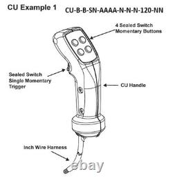 Poignée SureGrip Controls CU noire, à déclenchement unique, 4 boutons, faisceau de câbles de 3 mètres