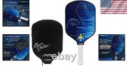 Raquette de pickleball professionnelle par Ben Johns, cadre en carbone durable, prise sûre